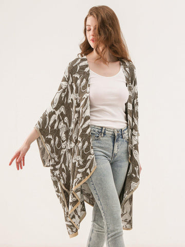 Floral Jacquard Shawl - Shopmossrose